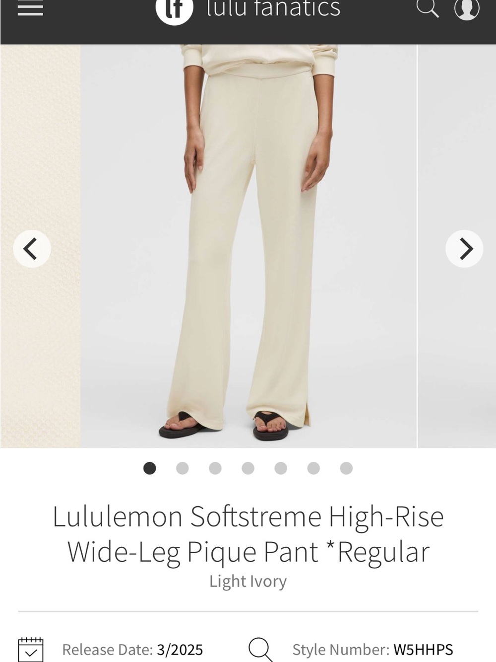 lululemon athletica Wide-Leg Softstreme Pants in Light Ivory